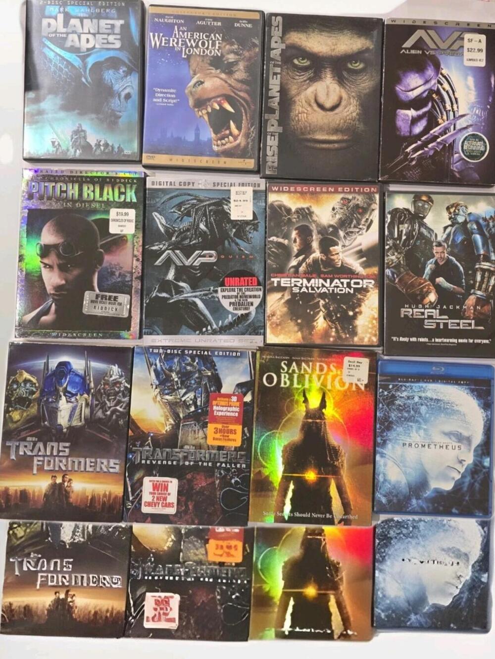 12 Movie DVD Blu-ray Lot Sci-Fi Action Horror Transformers Alien Predator